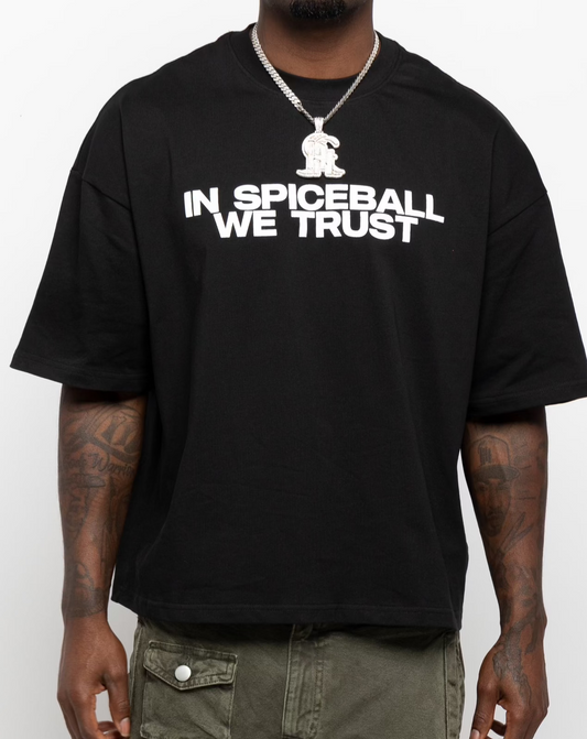 “In Spiceball We Trust” Black Tee