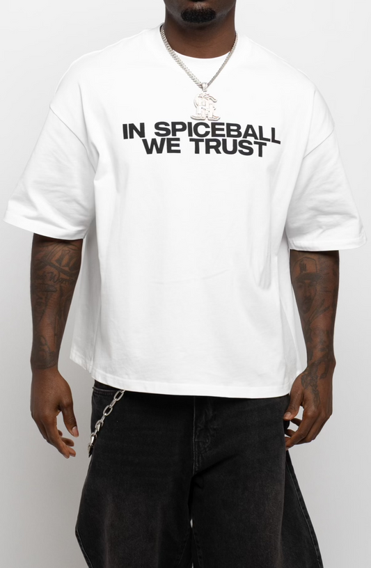 “In Spiceball We Trust” White Tee